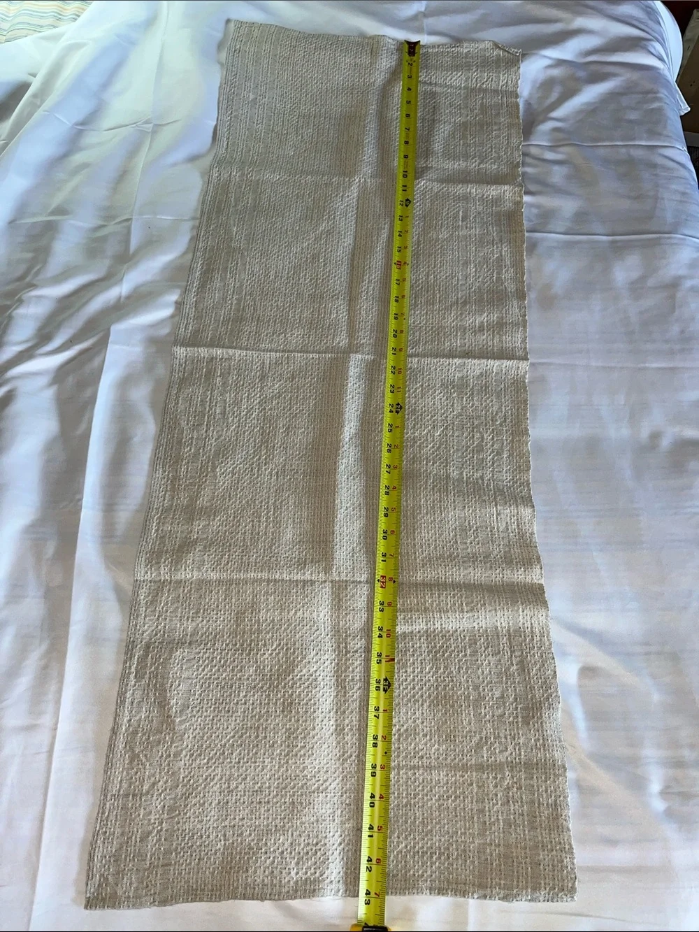 Cream Waffle Texture Linen Kitchen Dining Cloths
